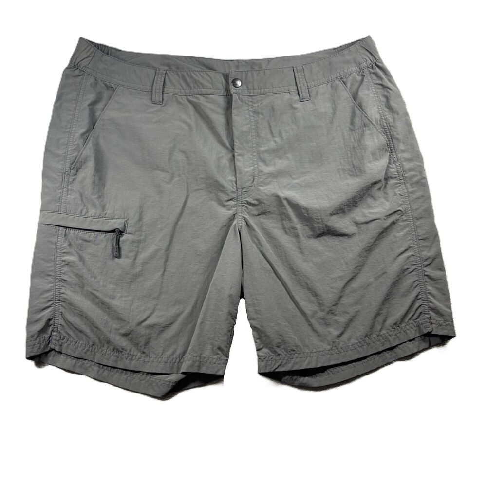 Filson Men Shorts Glines Canyon Hiking Outdoor Cargo Zip Nylon Gray XL P288